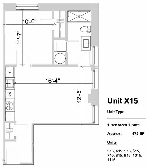 the floor plan for the small apartment